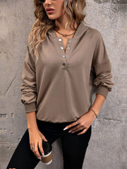 Casual Knit Hoodie Sweatshirt