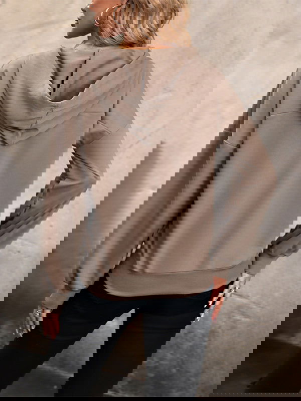 Casual Knit Hoodie Sweatshirt