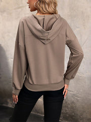 Casual Knit Hoodie Sweatshirt