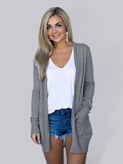 Casual Long Sleeve Knit Cardigan