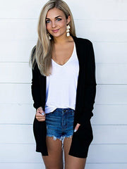 Casual Long Sleeve Knit Cardigan