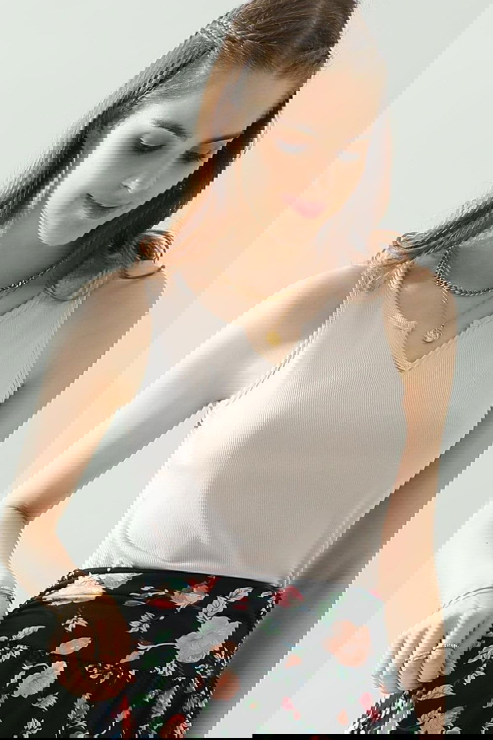 Chic Comfort Notched Rib Knit Tank