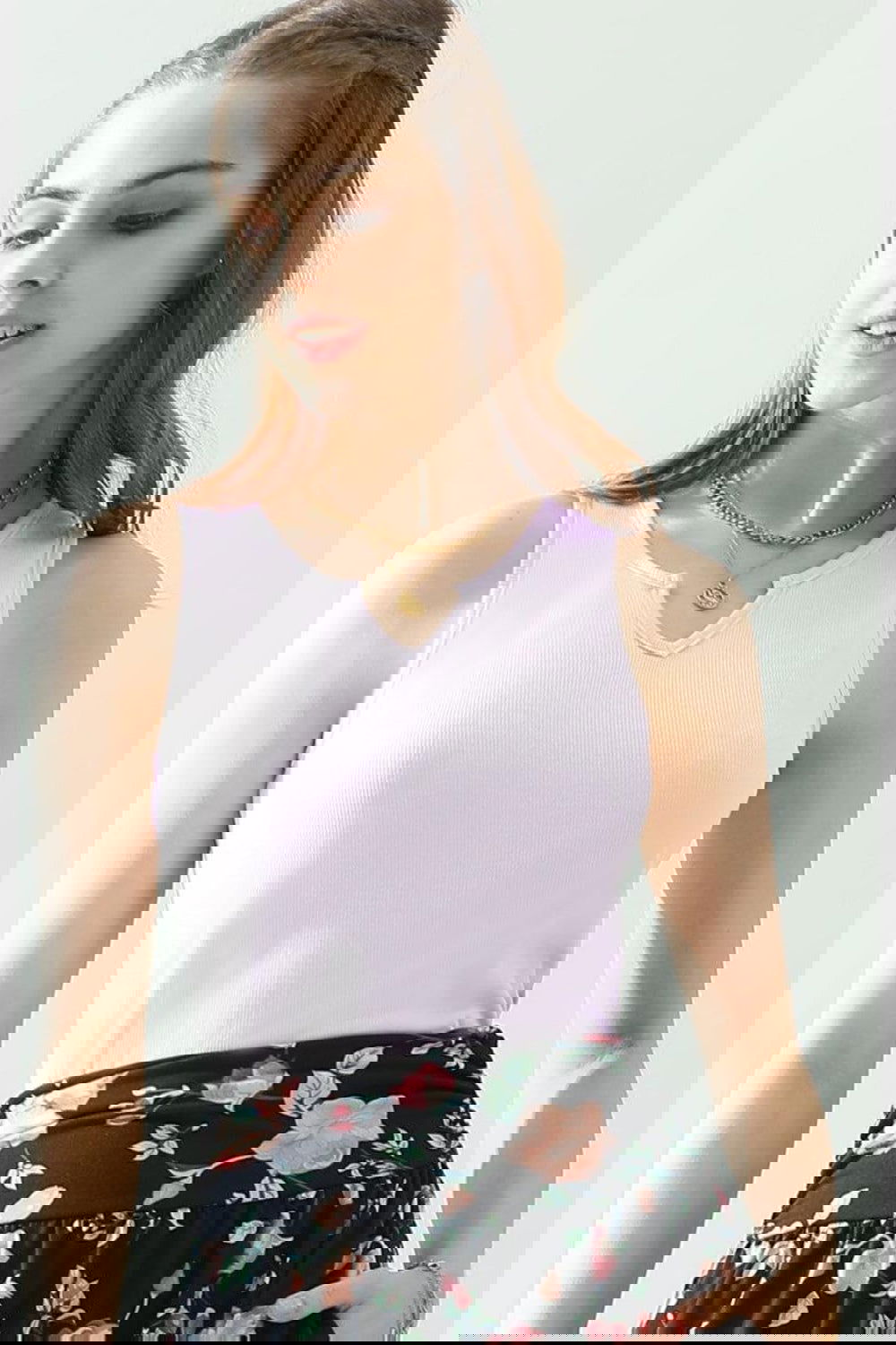 Chic Comfort Notched Rib Knit Tank