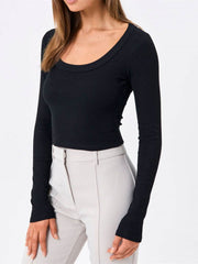 Chic Long Sleeve Crop Top