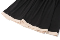 Chic Mock Neck Sleeveless Pleated Mini Dress