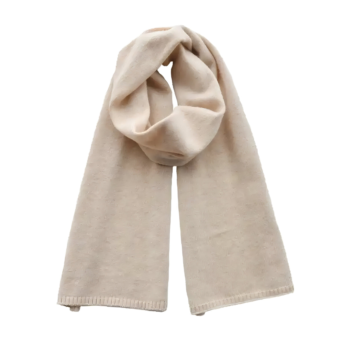 Light Beige Oversized Knit Scarf