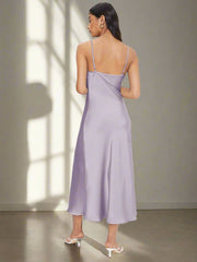 Elevate Your Workwear with the Cowl Neck Solid Slip Dress