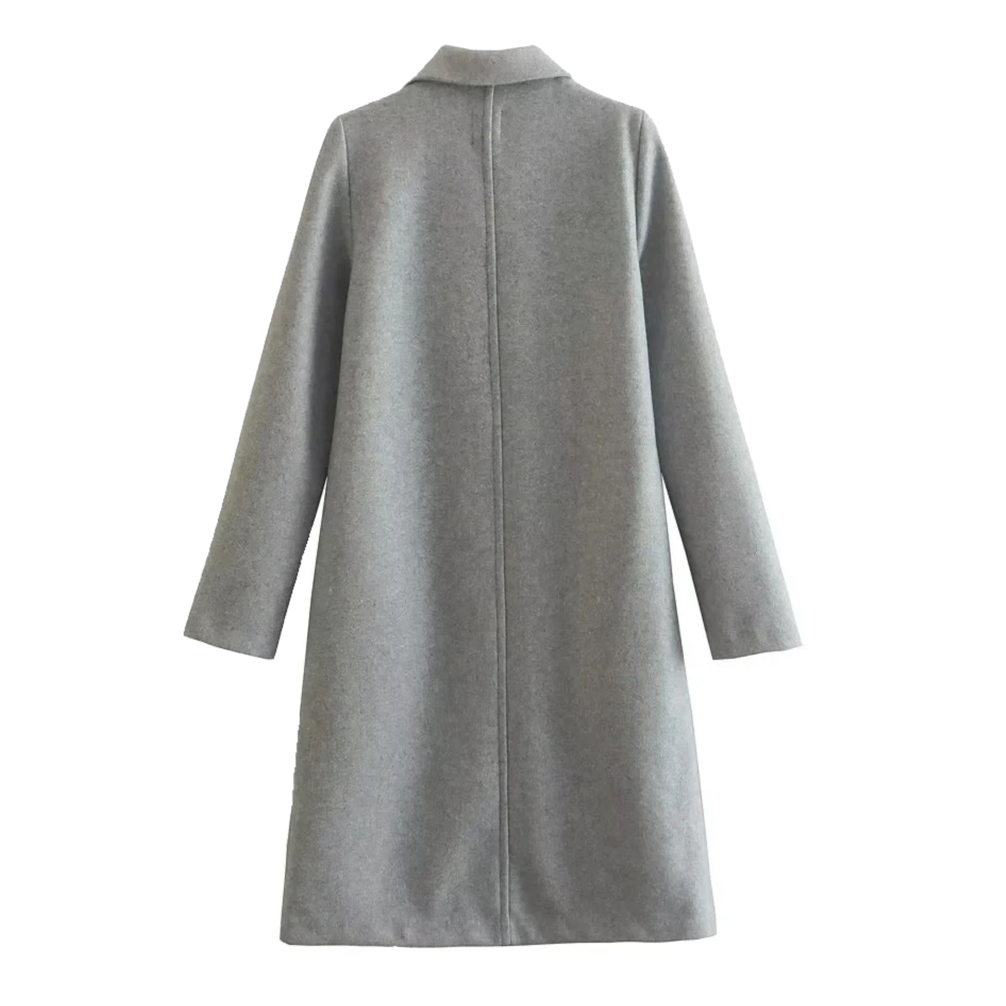 Light Gray Knit Trench Coat