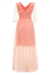 Gorgeous Long Champagne Prom Dress