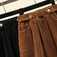 Corduroy A-line Long Skirt