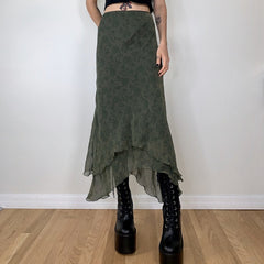 Goblincore Floral Long Skirt