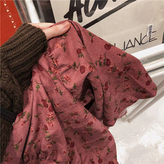 Corduroy High Waist Long Skirt