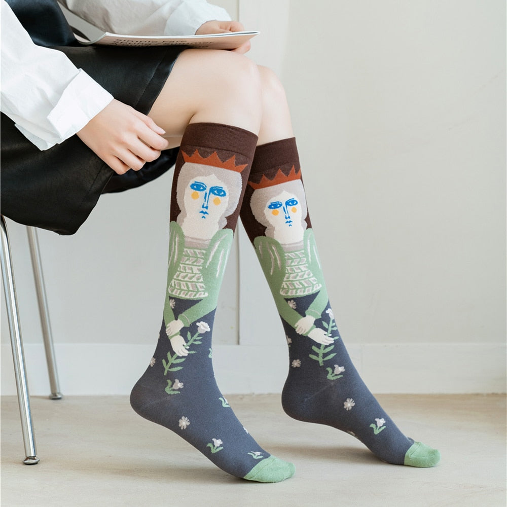 Abstract Art Illustration Socks