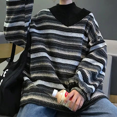 Goblincore Stripe Knit Sweater