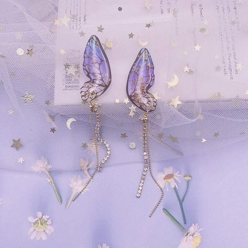 Fairycore Style Butterfly Earrings
