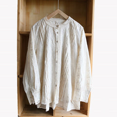 Flowers Embroidery Lace Shirt