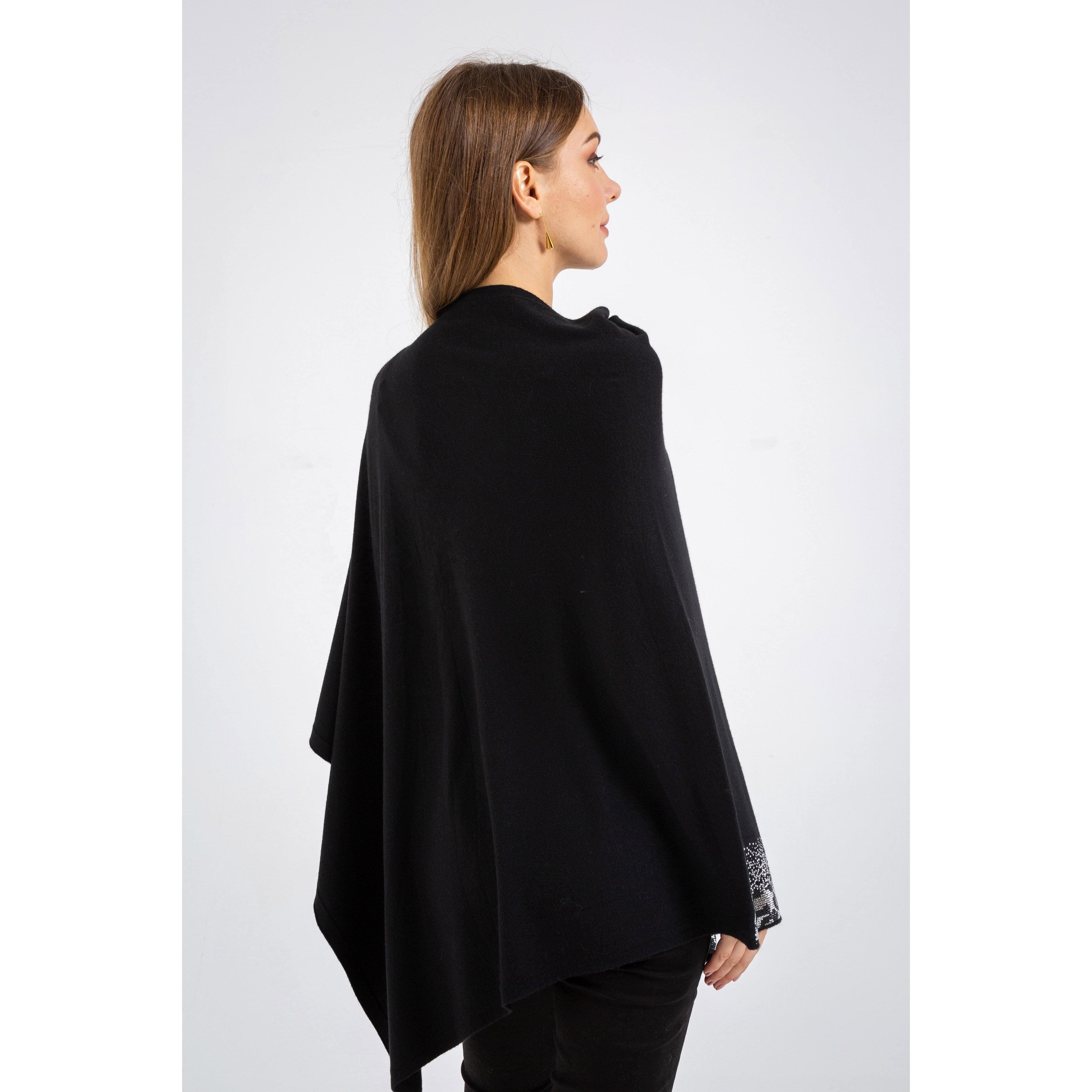 Black Cloak Knitted Cardigan