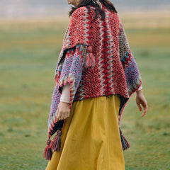 Floral Knitted Vintage Poncho