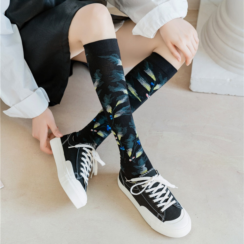 Abstract Art Illustration Socks