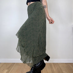 Goblincore Floral Long Skirt