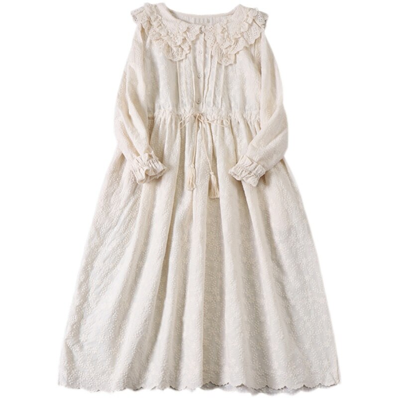 Fairycore Embroidery Flower Dress