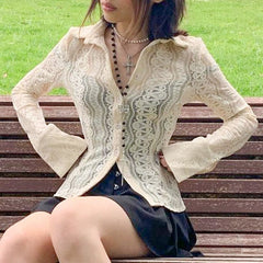 Fairy Grunge White Lace T-shirt