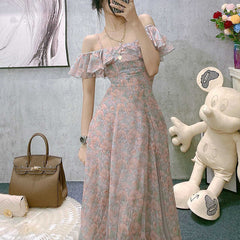 Fairycore Chiffon Midi Dress