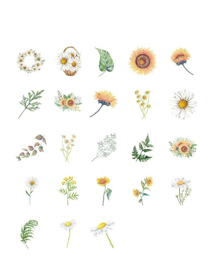 46pcs/pack Sunflower Stickers