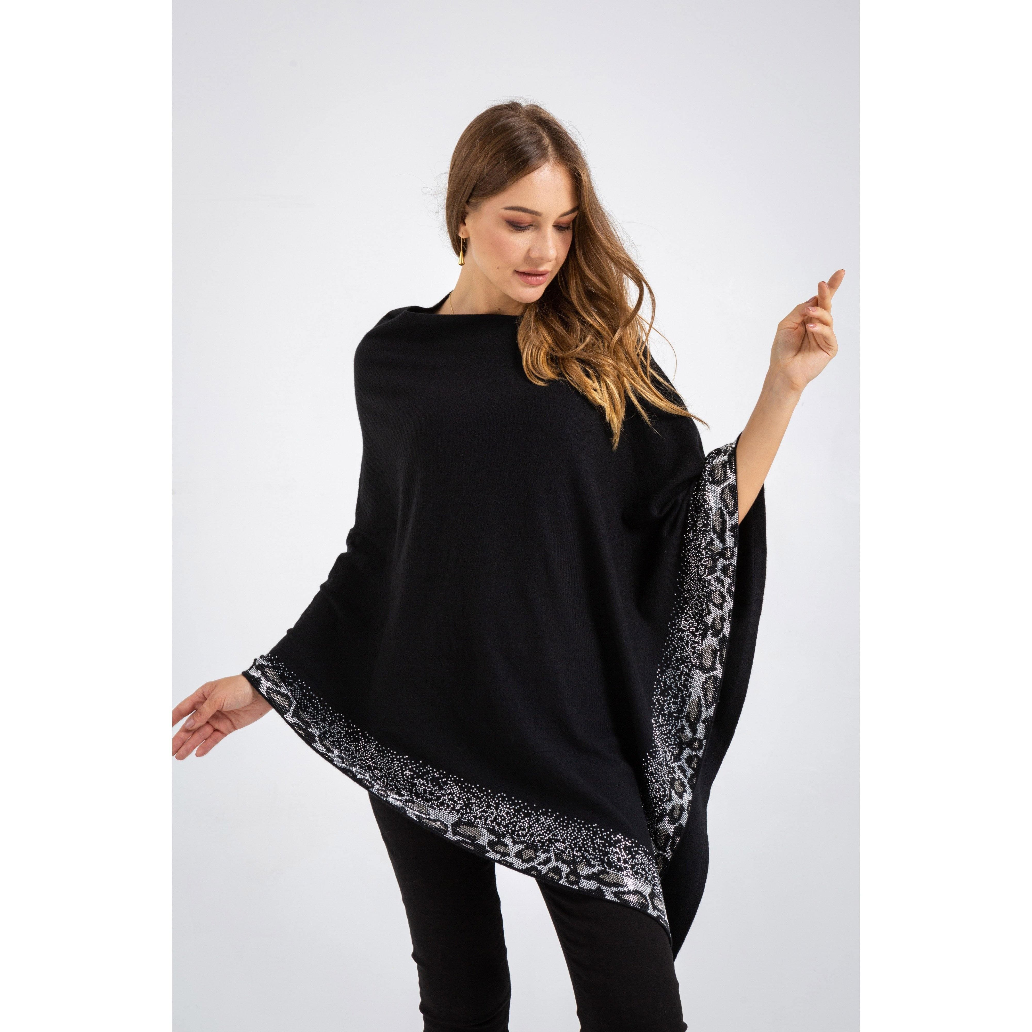 Black Cloak Knitted Cardigan