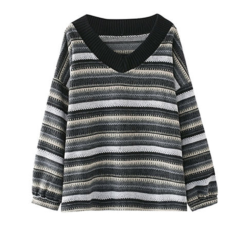 Goblincore Stripe Knit Sweater