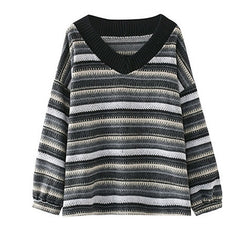 Goblincore Stripe Knit Sweater