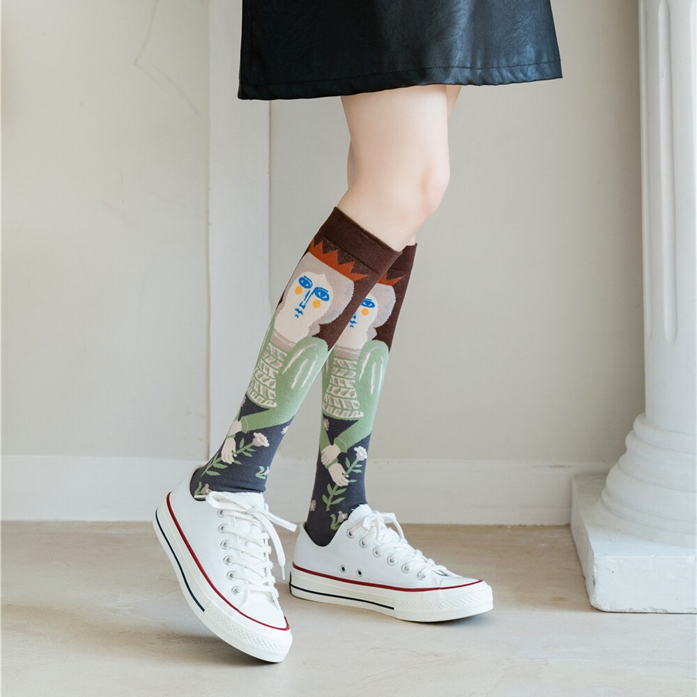 Abstract Art Illustration Socks