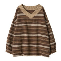 Goblincore Stripe Knit Sweater