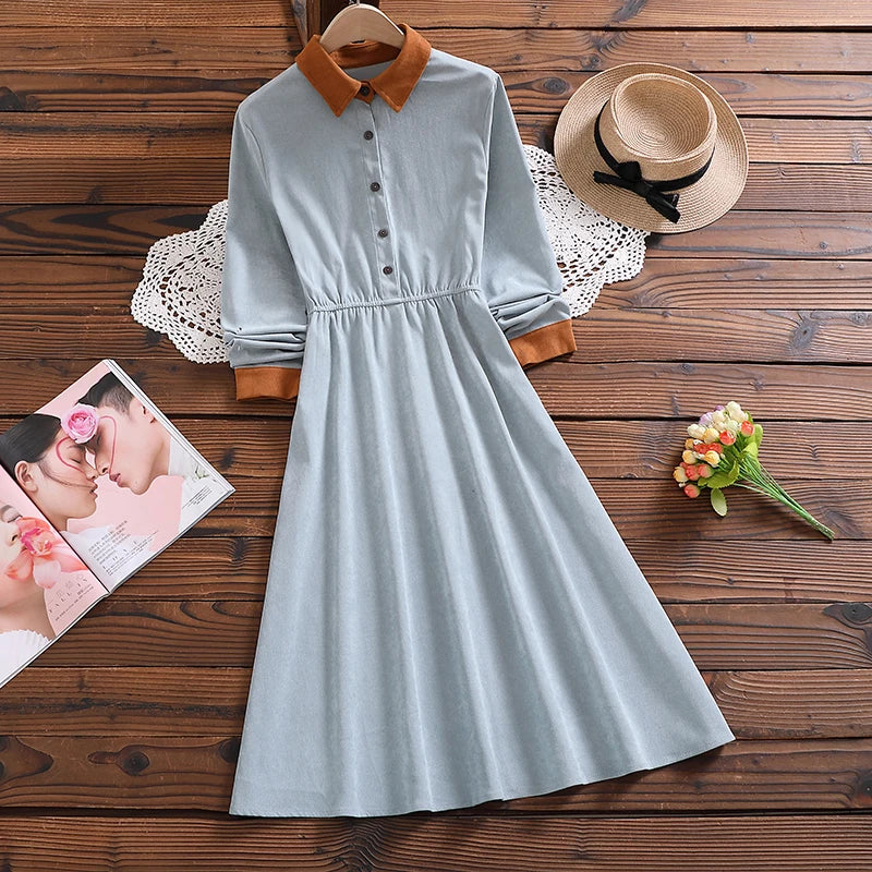 Autumnal Glow Shirt Dress