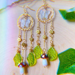 Fairy Mushrooms Dangles Earrings