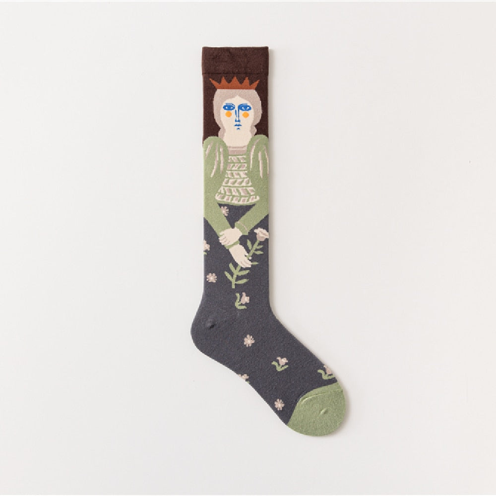 Abstract Art Illustration Socks