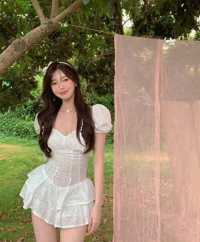Fairycore Sweet Chiffon Mini Dress