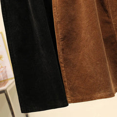 Corduroy A-line Long Skirt