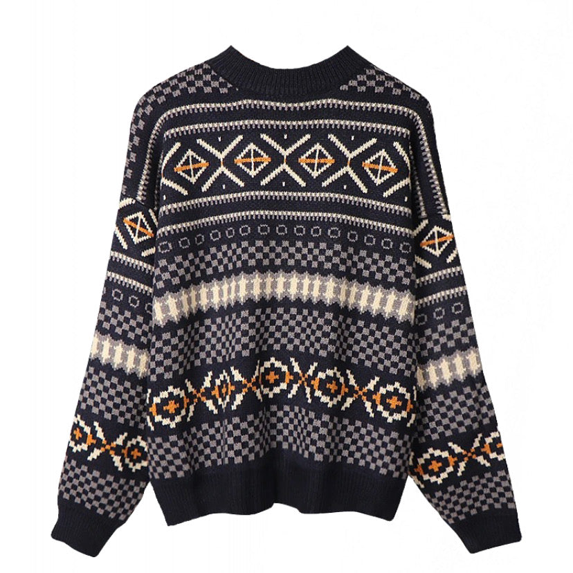 Black Tasman Knit Oversized Sweater