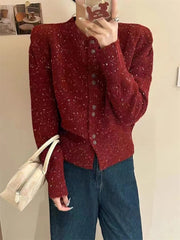 Fashion V neck Pure  Fastener Coats