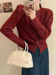 Fashion V neck Pure  Fastener Coats