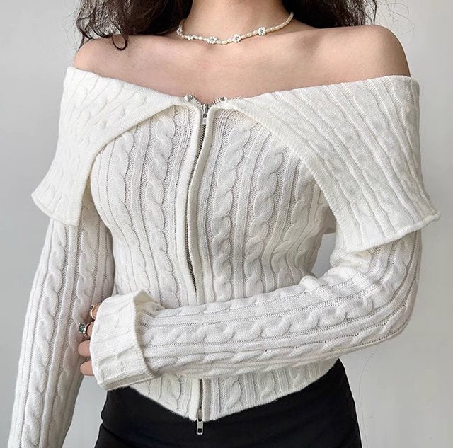 Pearl Twist Knitted Cardigan