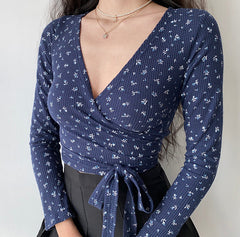 Posey Floral Wrap Top