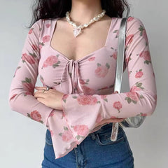 Mid Sommer Rose Top ~ HANDMADE