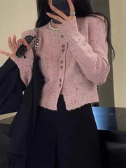 Fashion V neck Pure  Fastener Coats