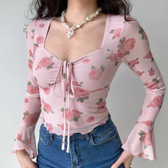 Mid Sommer Rose Top ~ HANDMADE