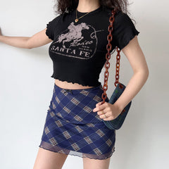Santa Fe Shirred Baby Tee ~ HANDMADE