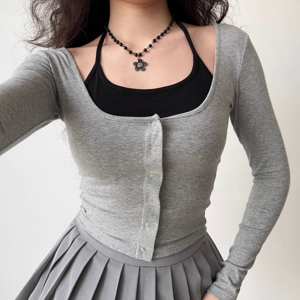 Mila Halter Longsleeve Top