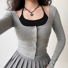 Mila Halter Longsleeve Top