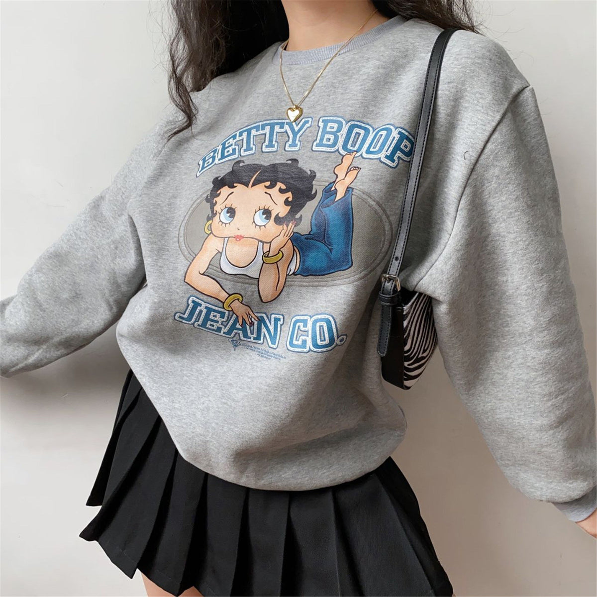 Miss Betty Crewneck ~ HANDMADE // Grey